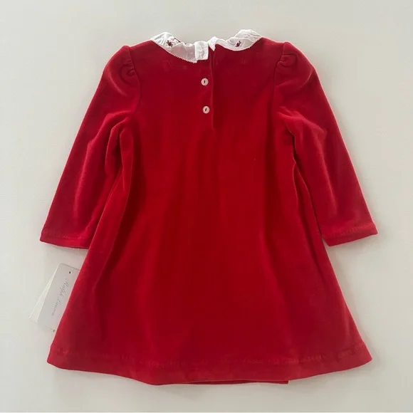 Ralph Lauren 18 Months Baby Girl Red Velvet Smocked Dress Holiday Christmas NWT Ralph Lauren 18 Months Baby Girl Red Velvet Smocked Dress Holiday Christmas NWT